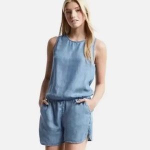 GAP Romper Lyocell Tencel Chambray